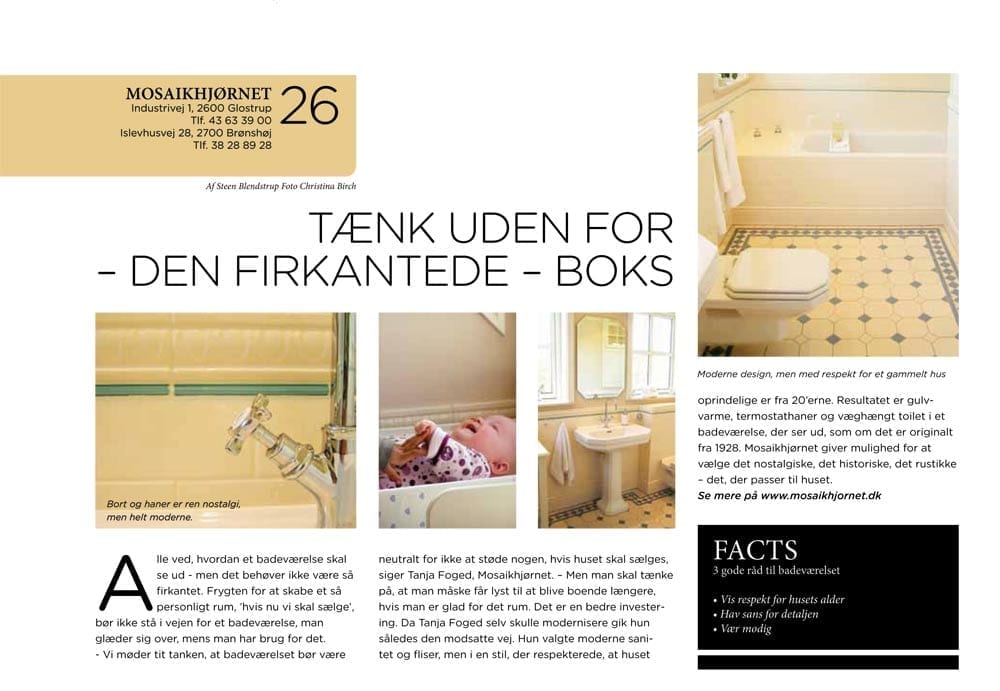 Artikel fra liebhaverne mosaikhjørnet fliser, klinker og mosaik ... Badeværelse fra 40erne