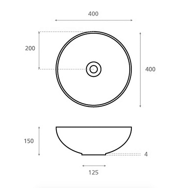 Nilen Vask Mat Sort Ø40
