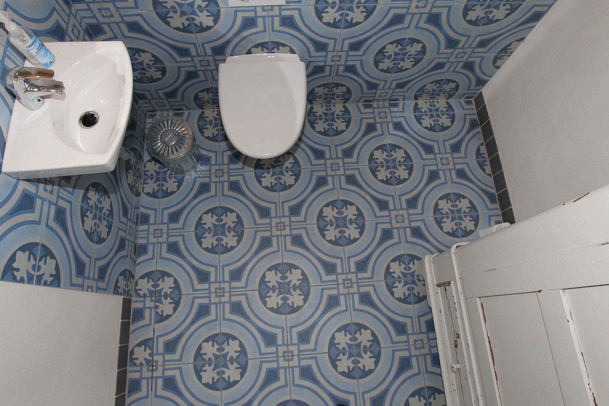 New York Pattern Blå 30x30