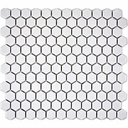 Hexagon Hvid Blank 2,3x2,6x5