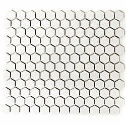 Hexagon Hvid Mat 2,3x2,6x5