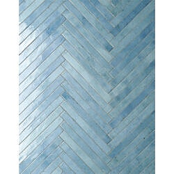 Broager Himmel Blank 4,8x45 sildebensfliser i blåt murstenslook