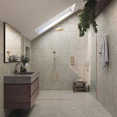 Jura Beige Keramiske gulv- og vægfliser i kalkstenslook