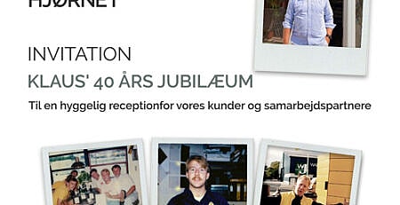 Invitation til Klaus Bybergs 40-års Jubilæum