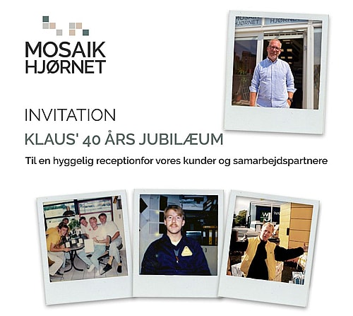 Invitation til Klaus Bybergs 40-års Jubilæum