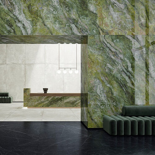 Grøn flise Connemare Blank