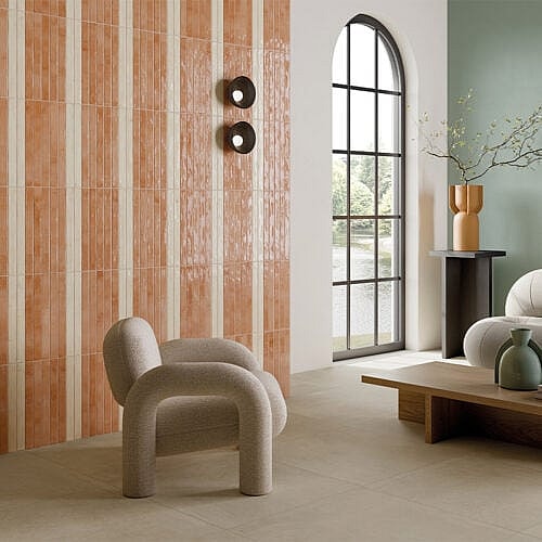 Broager Elfenben Blank 4,8x45 sildebensfliser i hvidt murstenslook