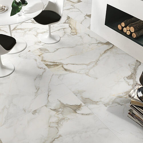 Calacatta 3D 60x120 keramiskflise i marmorlook