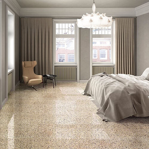 Isola Elfenben - Keramiske gulv- og vægfliser i terrazzolook.