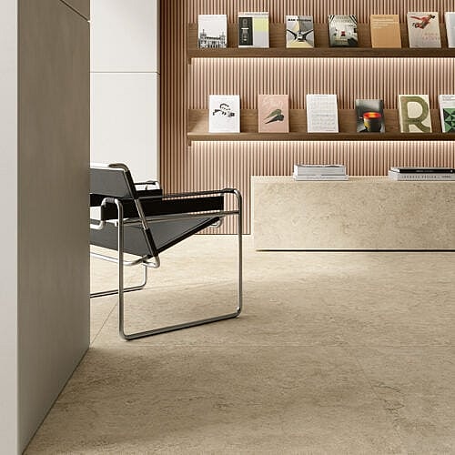 Kalksten Beige keramiske fliser i kalkstenslook