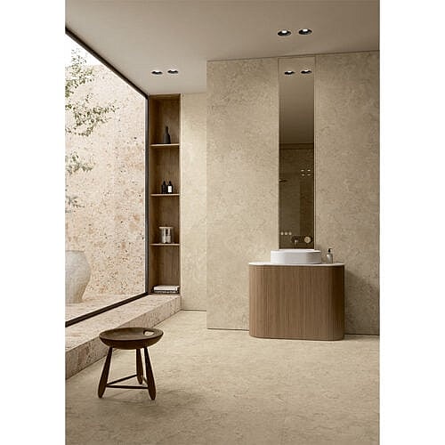 Kalksten Beige keramiske fliser i kalkstenslook