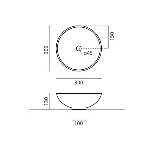 Lena Vask Hvid Ø30 produktmål
