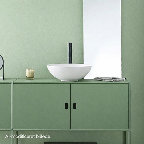 Lena Vask Hvid Ø40 – Rund bordvask i porcelæn