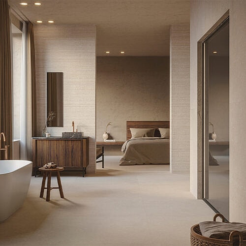 Limestone Coral keramisk flise i kalkstenslook