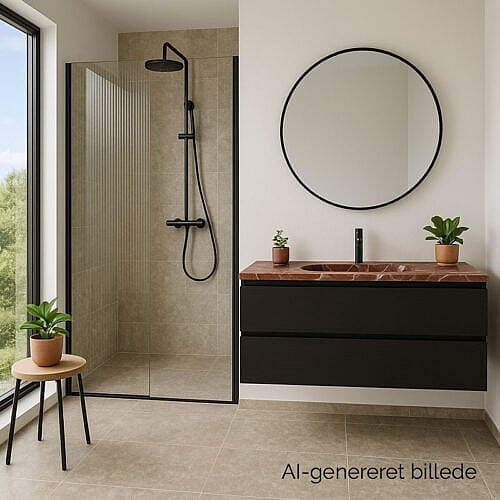 Neutron Ler Soft 60×60 – gulvflise i stenlook