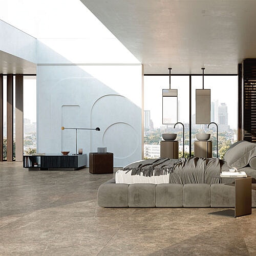 Neutron Silt Soft 60×60 – gulvflise i stenlook