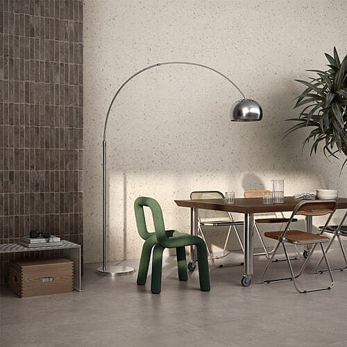 Nordic Pebble 3D Elfenben keramisk terrazzoflise