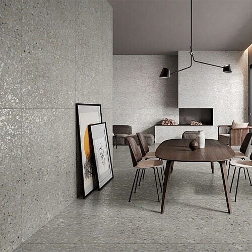 Riverstone White 30x60 – keramiske fliser i terrazzolook