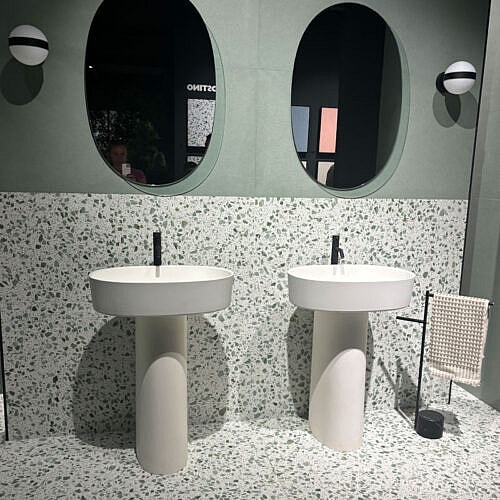 Scalzi Grøn Terrazzo 60x120 – Grøn terrazzo flise i porcelæn