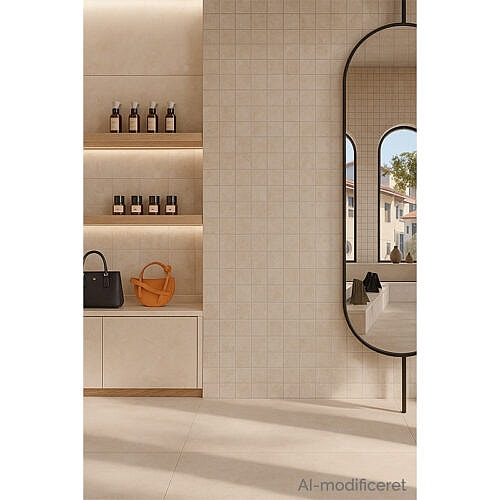 Travertin Cross beige Mat 15x15 – keramiske fliser i travertinlook