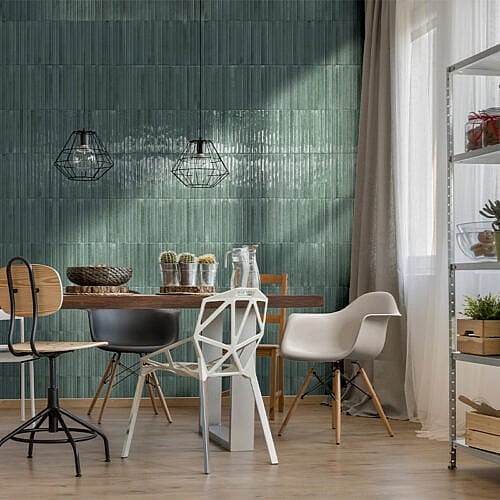 Lineé fliseserie. Vægfliser i Kit Kat-mosaikdesign