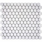 Hexagon Hvid Blank 2,3×2,6×5 1