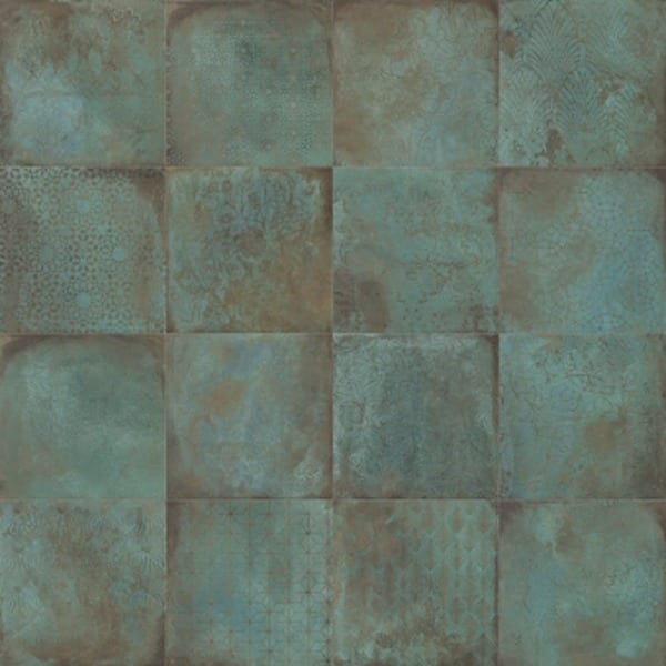 Irgrøn kobber deco 60x60 mosaikhjørnet fliser, klinker og mosaik ... Fliser badeværelse 60x60