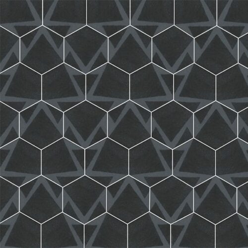 Occitanien Hexagon Dekor 2 21x18