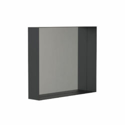 Spejl med hylderamme 50x60 matsort