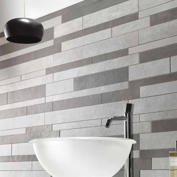City stavmosaik mix 30x60 mosaikhjørnet fliser, klinker og ... Fliser badeværelse 30x60